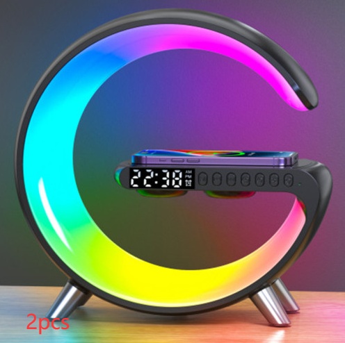 LED Lamp G Shaped Bluetooth Speaker Wireless Charger - Image 9