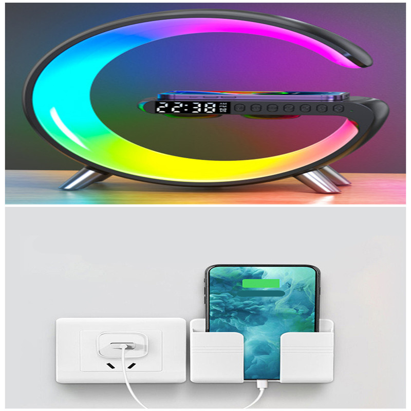 LED Lamp G Shaped Bluetooth Speaker Wireless Charger - Image 4