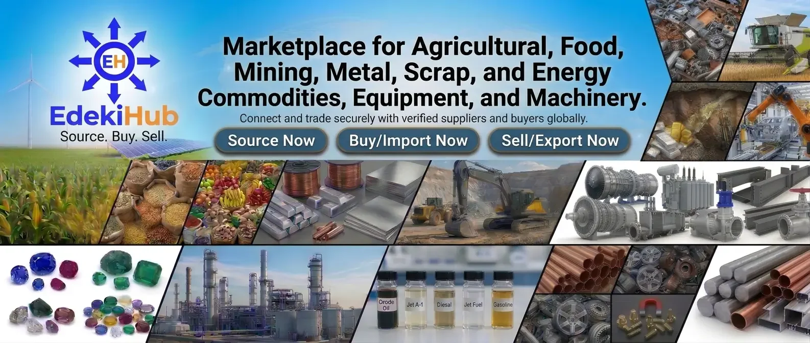 EdekiHub marketplace for commodities, equipment and machinery across industries